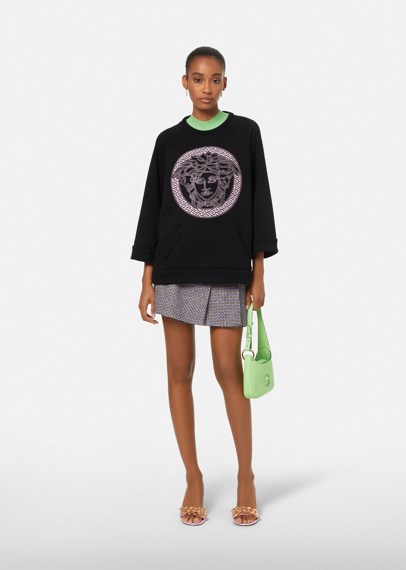 Medusa Crystal Oversized Sweatshirt - 4