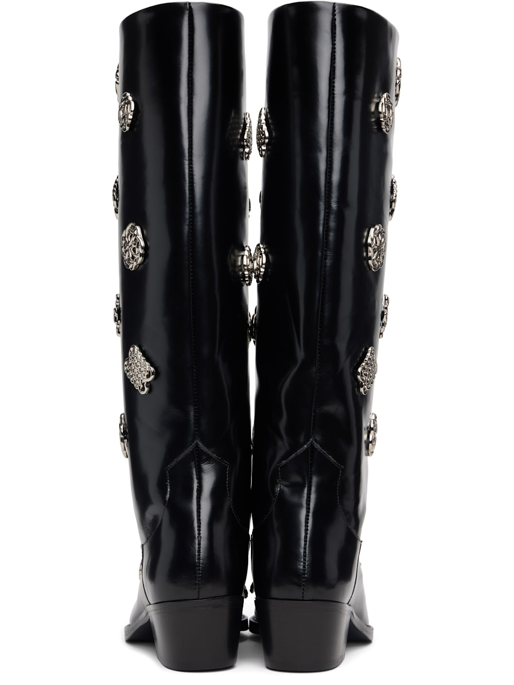 Black Polido Tall Boots - 2