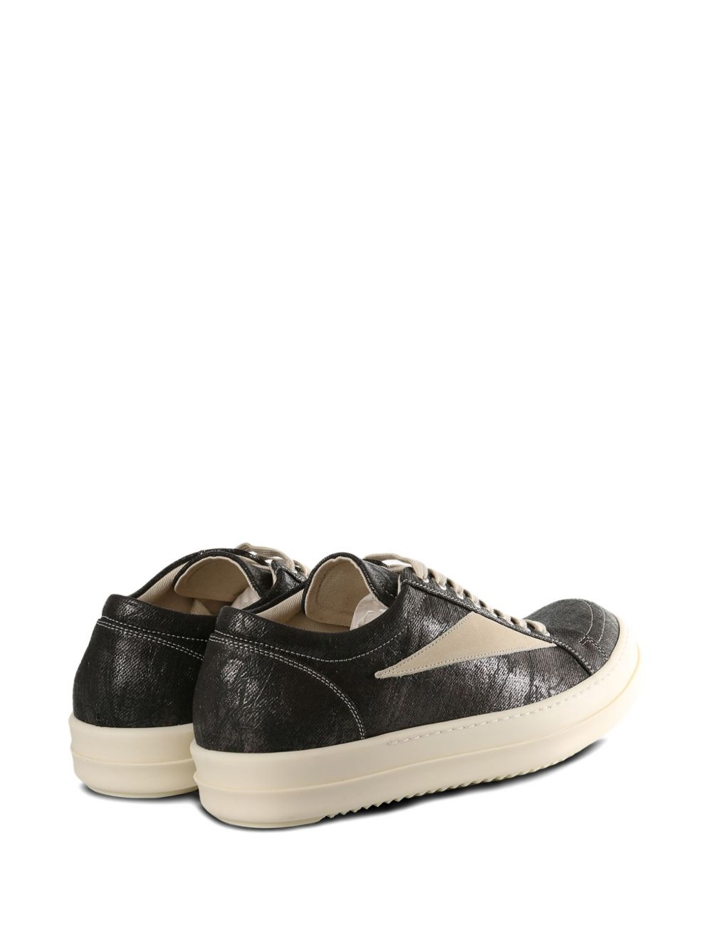 metallic-panel lace-up sneakers - 3