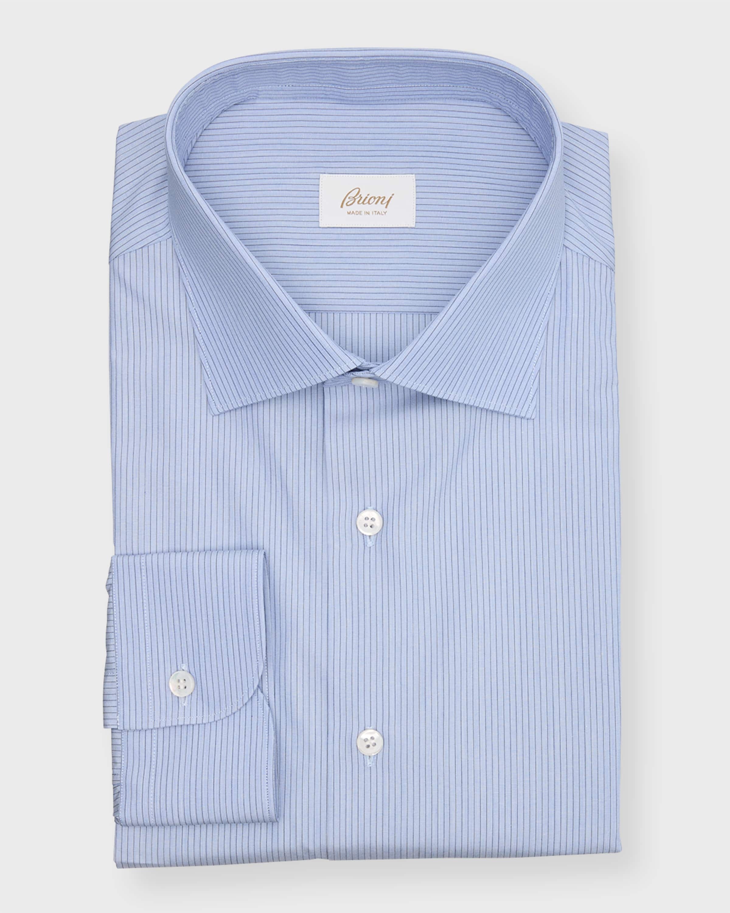 Men's Micro-Stripe Cotton Dress Shirt - 2
