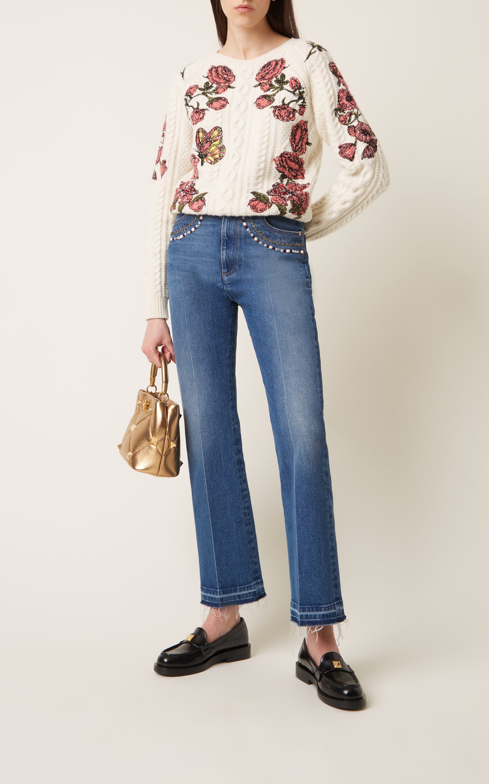 Floral Virgin Wool Sweater floral - 3