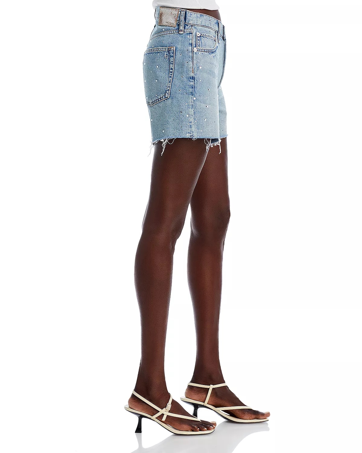 Vintage Cut Off Denim Shorts in Solana Jewel - 4
