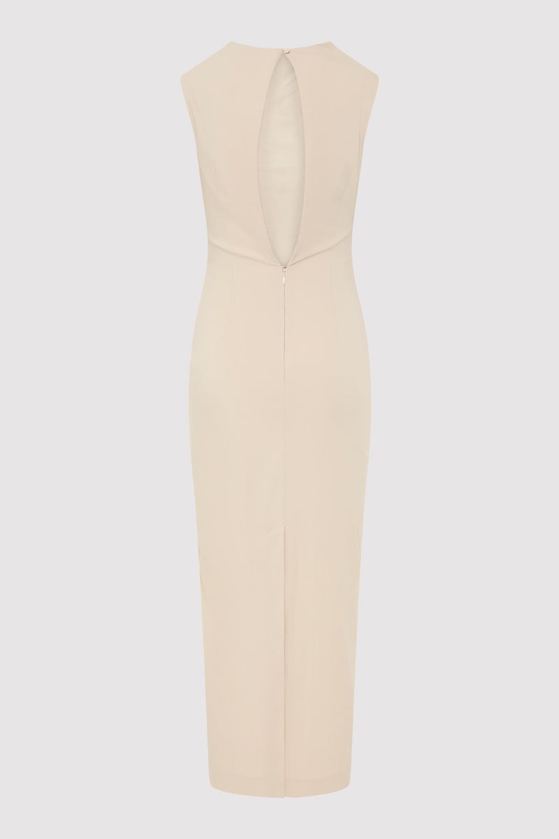 Soft Sculptural Dress - Creme - 8