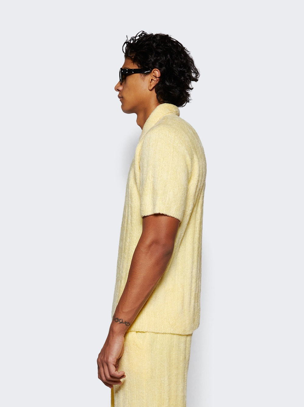 Chenille Rib Polo Shirt Butter - 4
