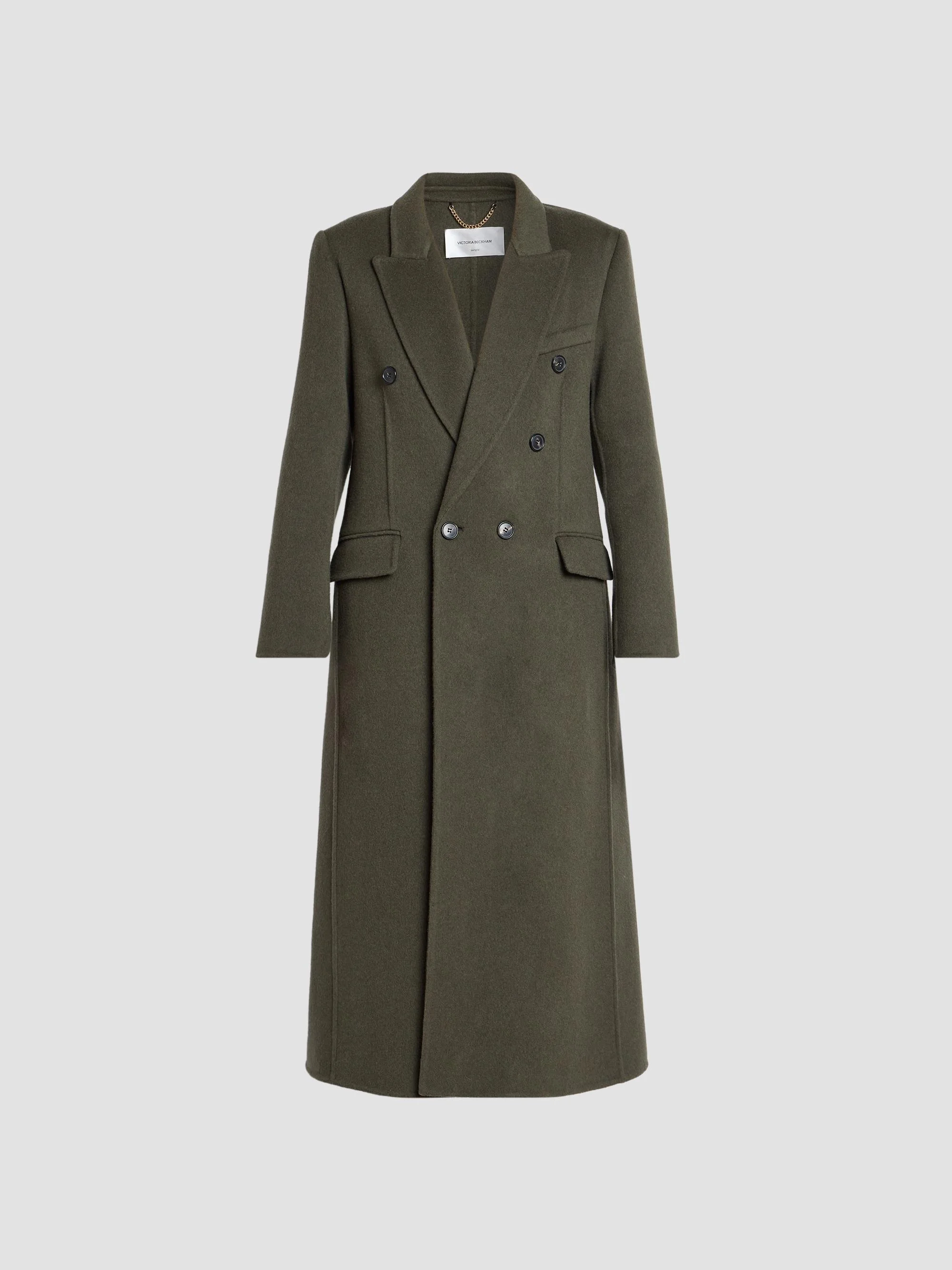 Women's Catriona Wool-Blend Double-Breasted Coat - Marsh Green - 1