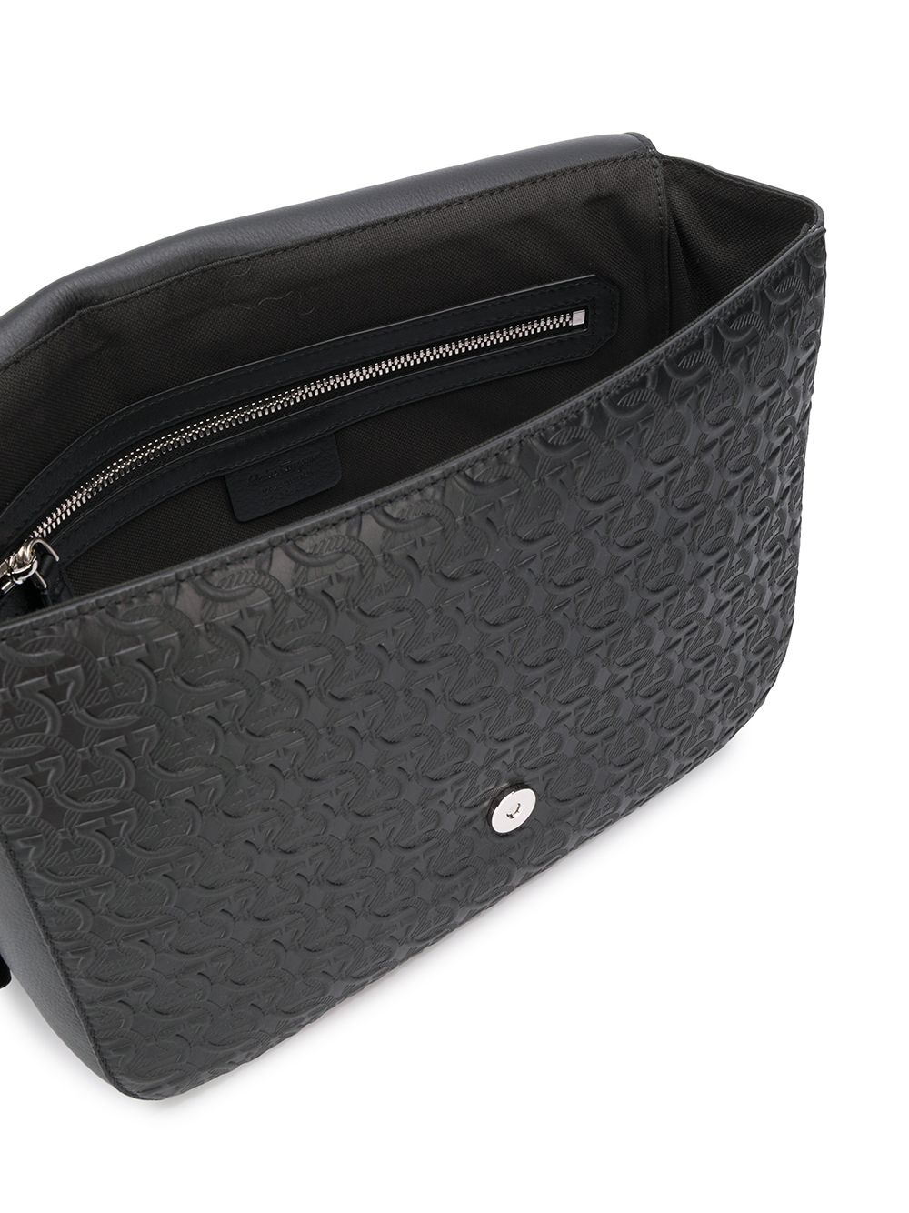 embossed Gancini messenger bag - 5