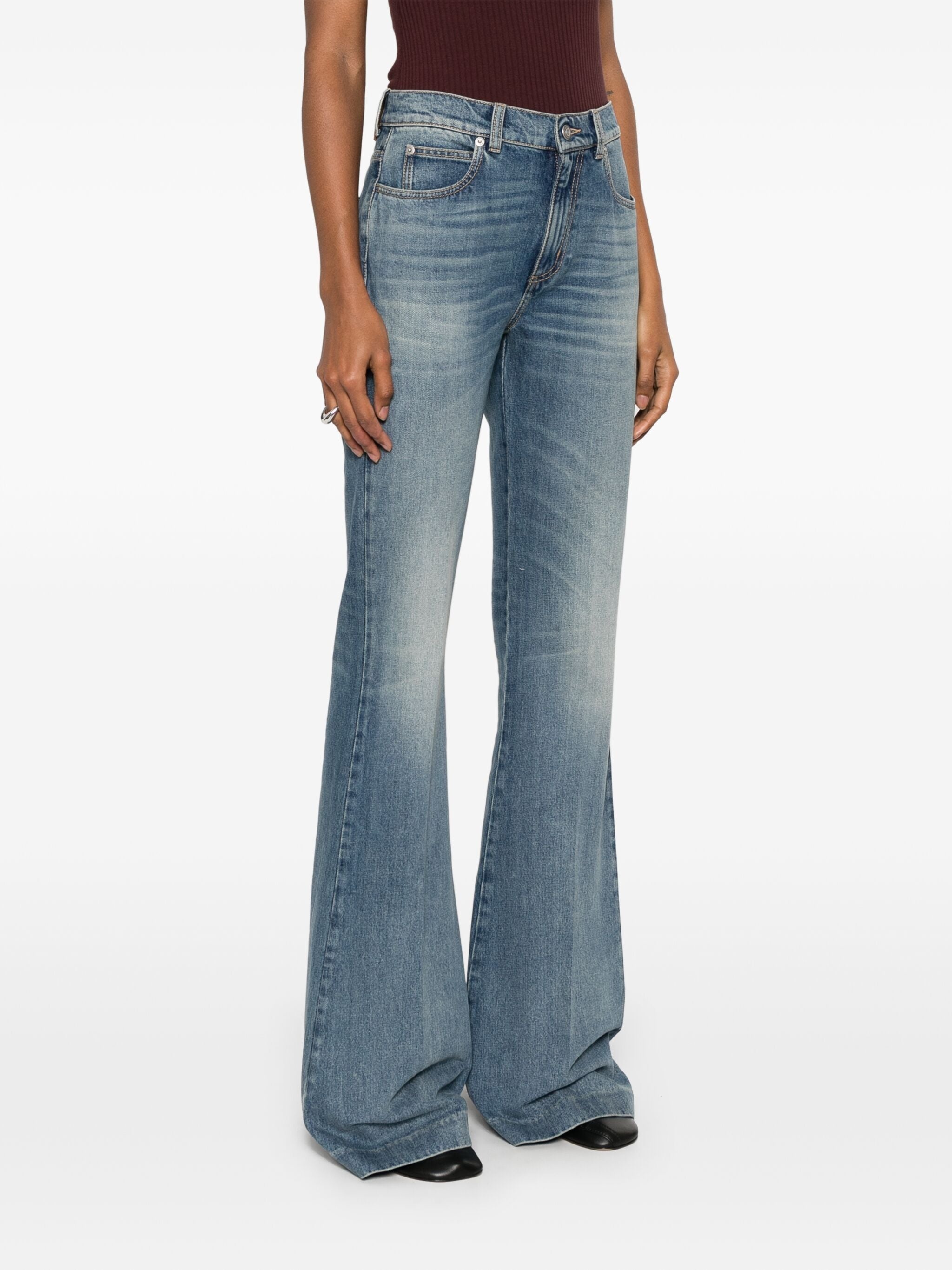 Mid-rise Flared Jeans - 4