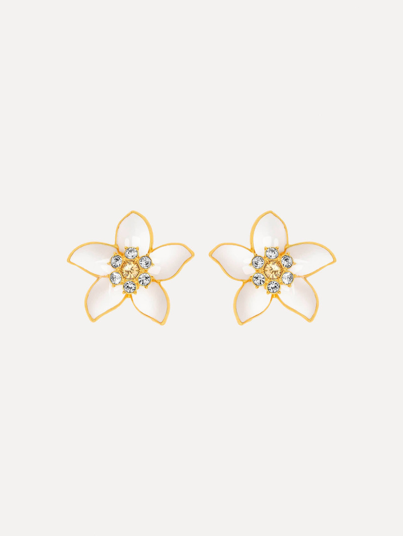 ENAMEL JASMINE EARRINGS 1