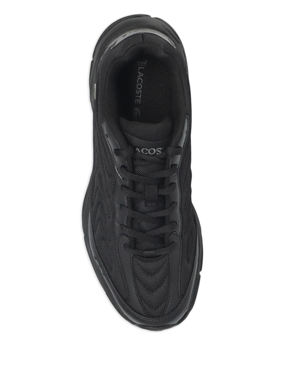 textured lace-up sneakers - 3