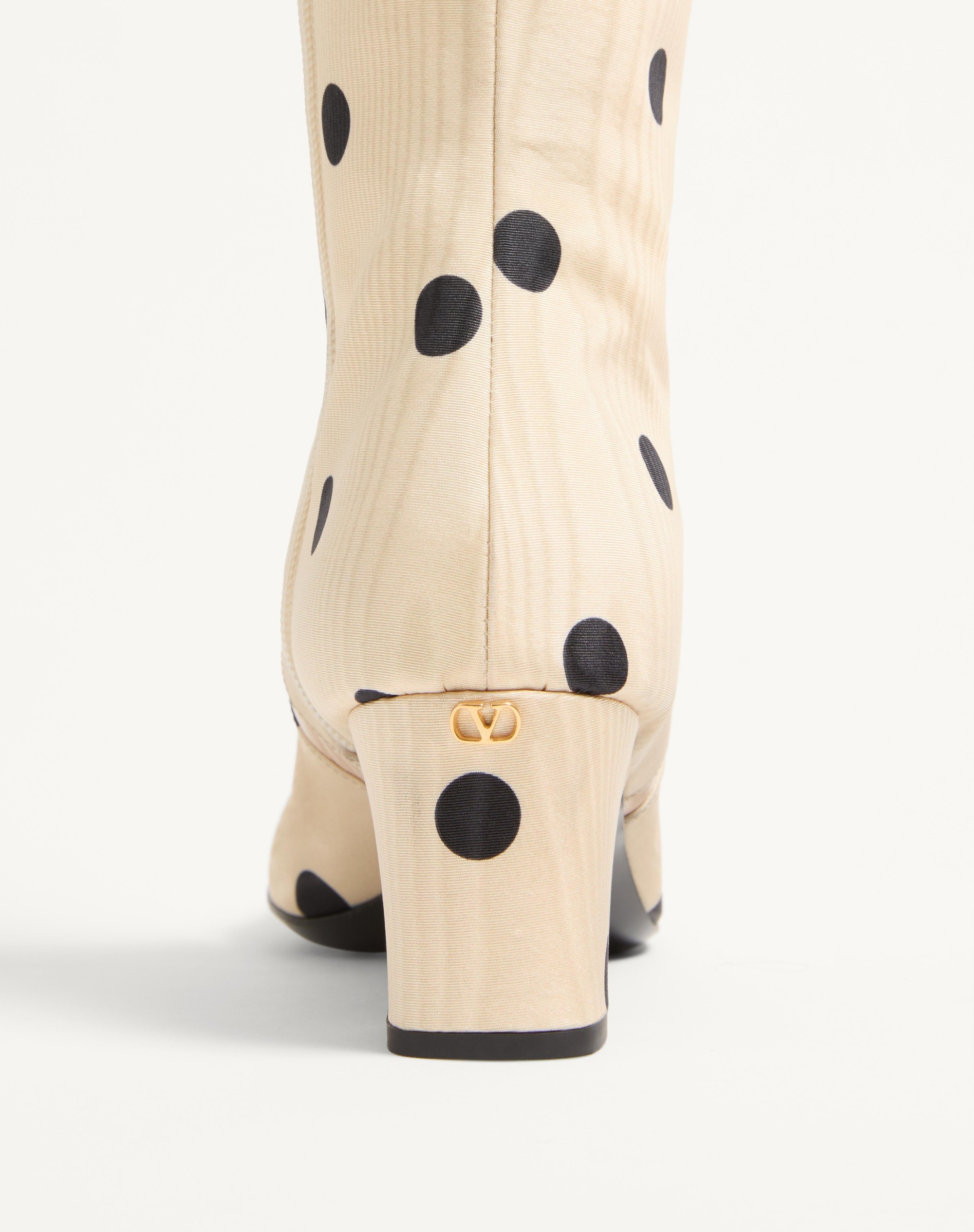 EQUIVOQUE BOOT IN MOIRÉ PLUS DE POIS FABRIC 60MM - 4