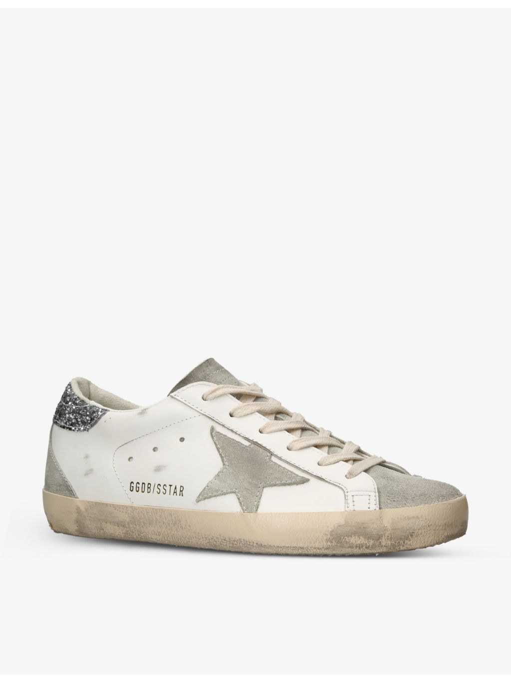 Super Star 10273 star-embellished suede-star leather trainers - 3