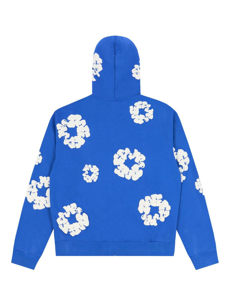 wreath-print zip-up hoodie 1