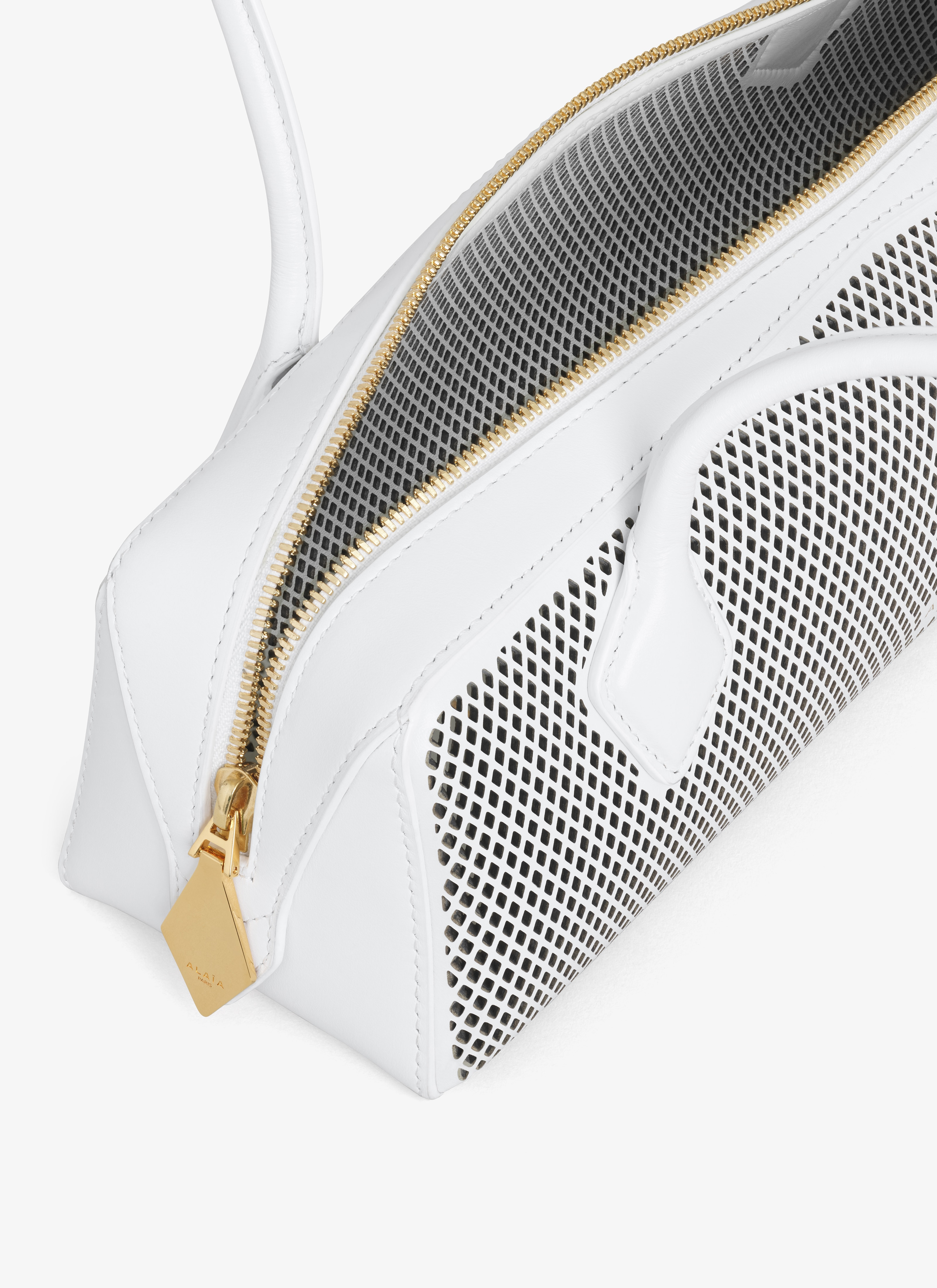 LE TECKEL MEDIUM BAG IN FISHNET LEATHER - 4