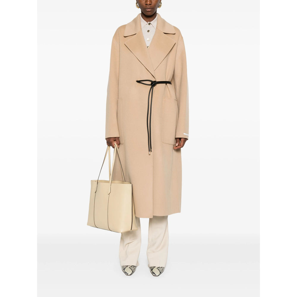Sportmax Brown Coats - Single Breasted Coats Women - 5