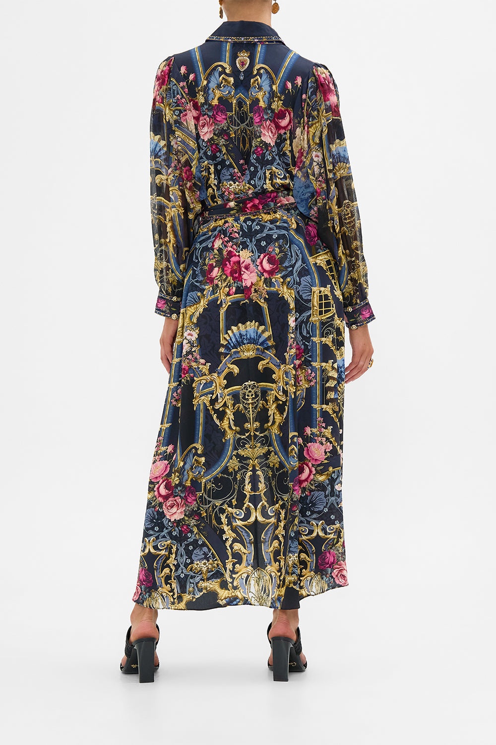 CURVED COLLAR SHIRT DRESS - 3