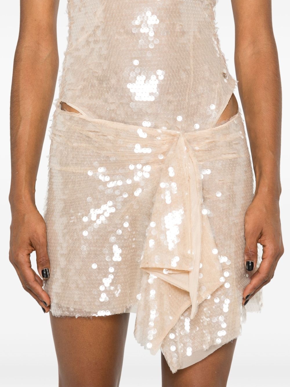 sequin-embellished mini dress - 5