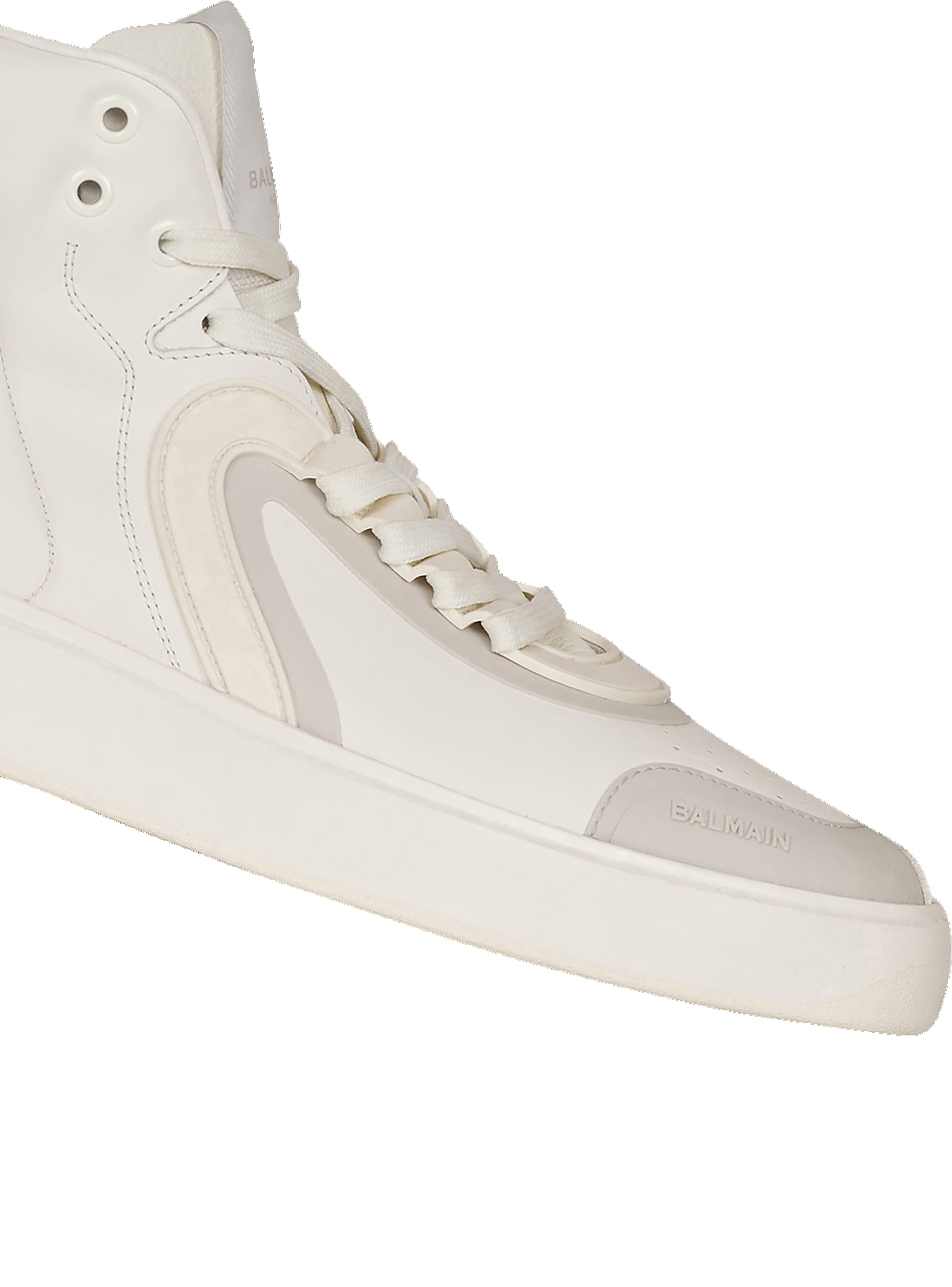 Leather and suede B-Skate high-top sneakers - 6