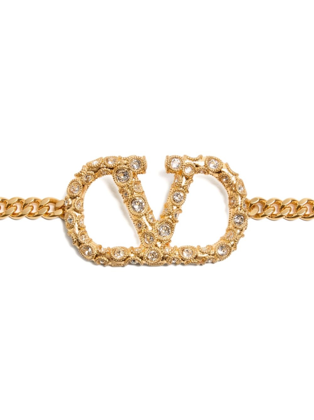 VLogo crystal-embellished belt - 3