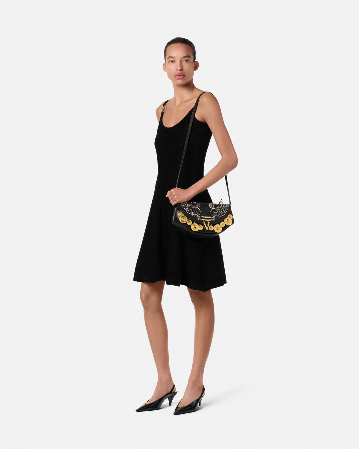 Studded Coin Virtus Shoulder Bag - 4