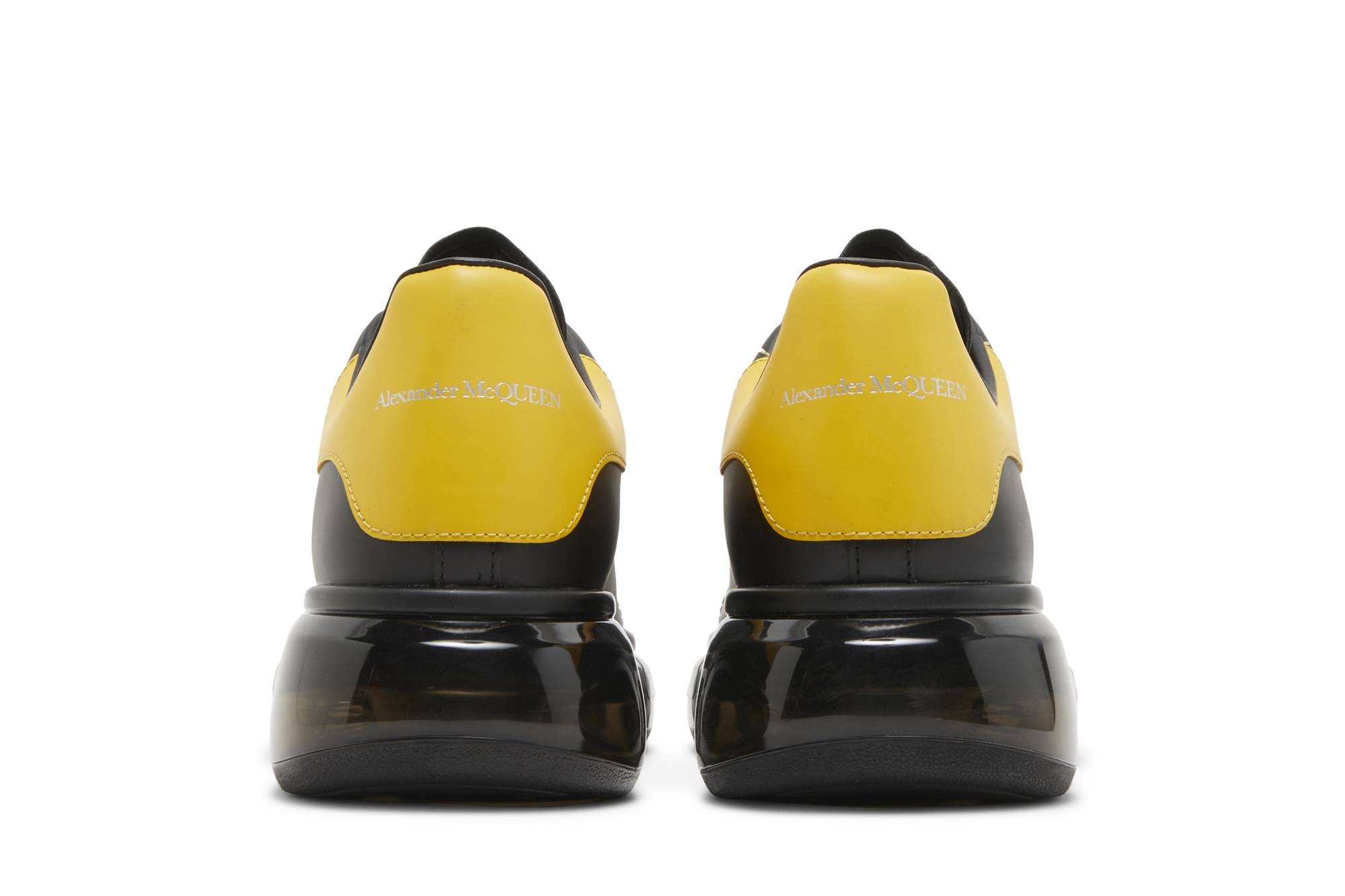 Alexander McQueen Oversized Sneaker 'Clear Sole - Black Pop Yellow' - 6