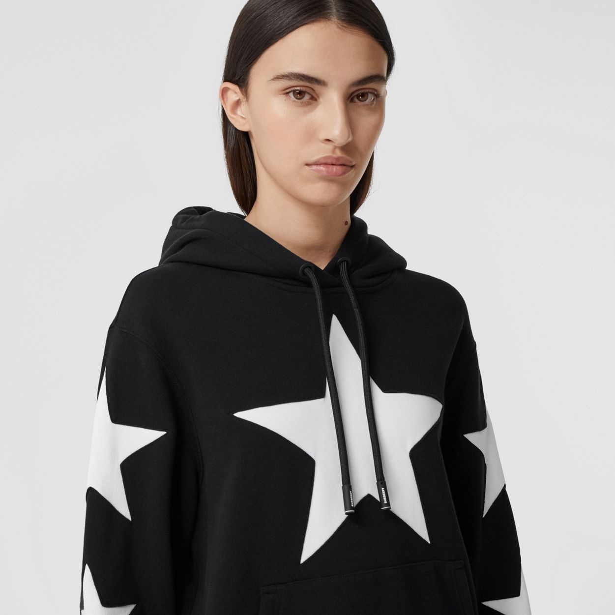 Star Motif Cotton Oversized Hoodie - 3