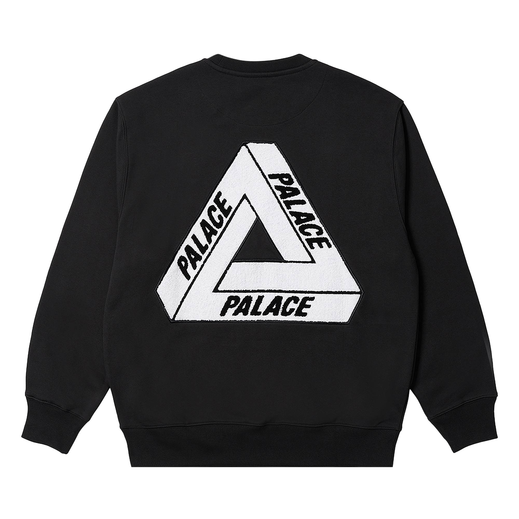 Palace Fleece Tri-Ferg Crew 'Black' - 2