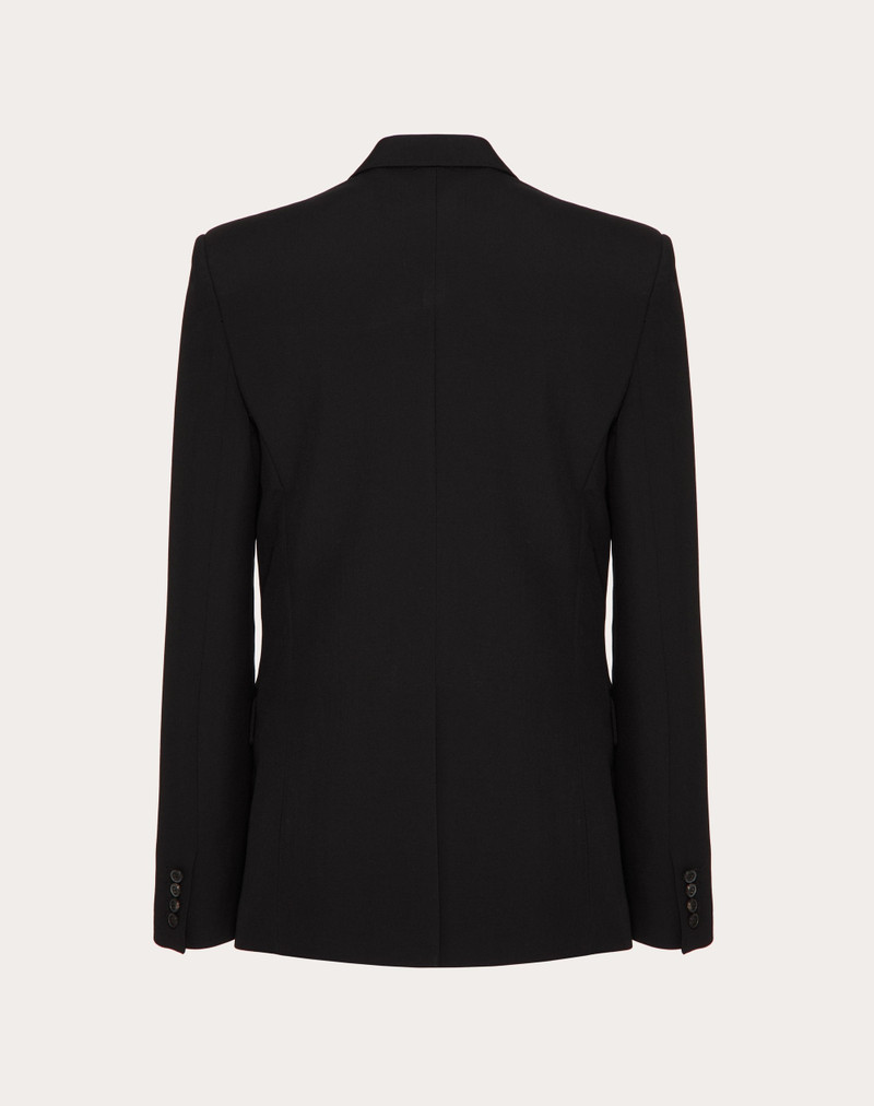 Valentino SINGLE-BREASTED WOOL JACKET WITH ALL-OVER TOILE ICONOGRAPHE PATTERN outlook