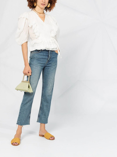 Chloé ruffled wrap top outlook