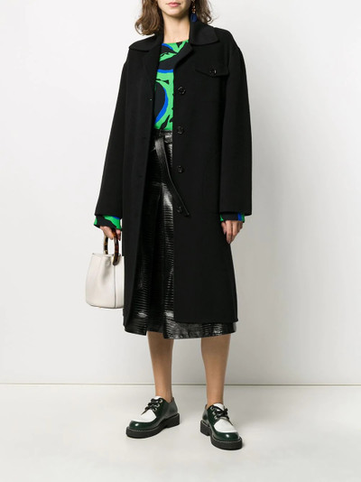 Marni belted single breasted coat outlook