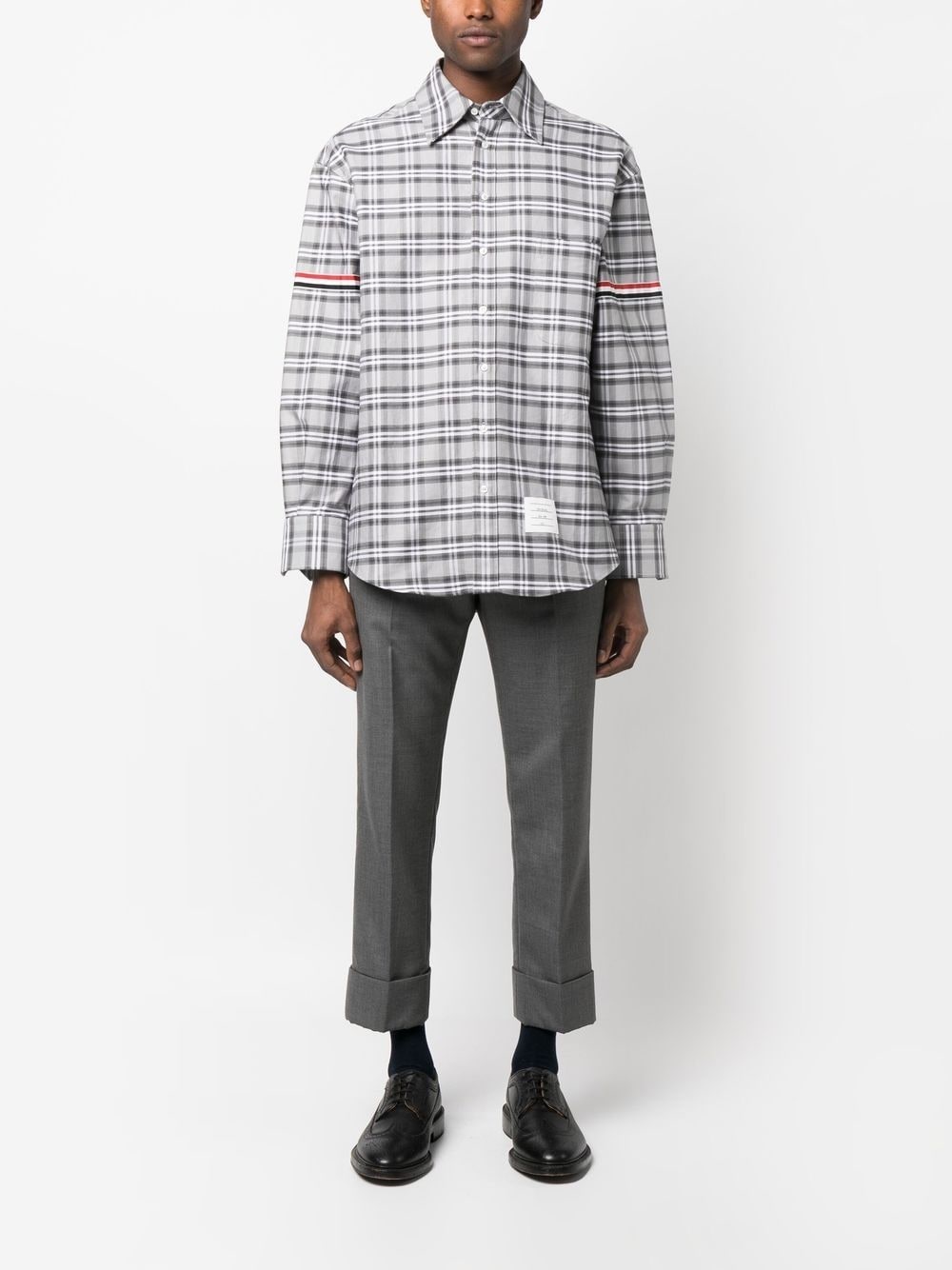 plaid-check print shirt - 2