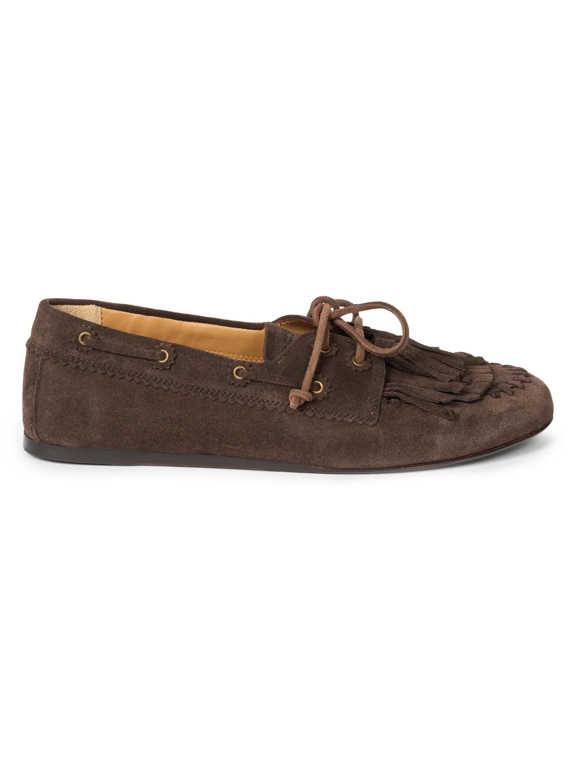 Women's Fersi Tassel-Trim Suede Loafers - Chocolate - 1