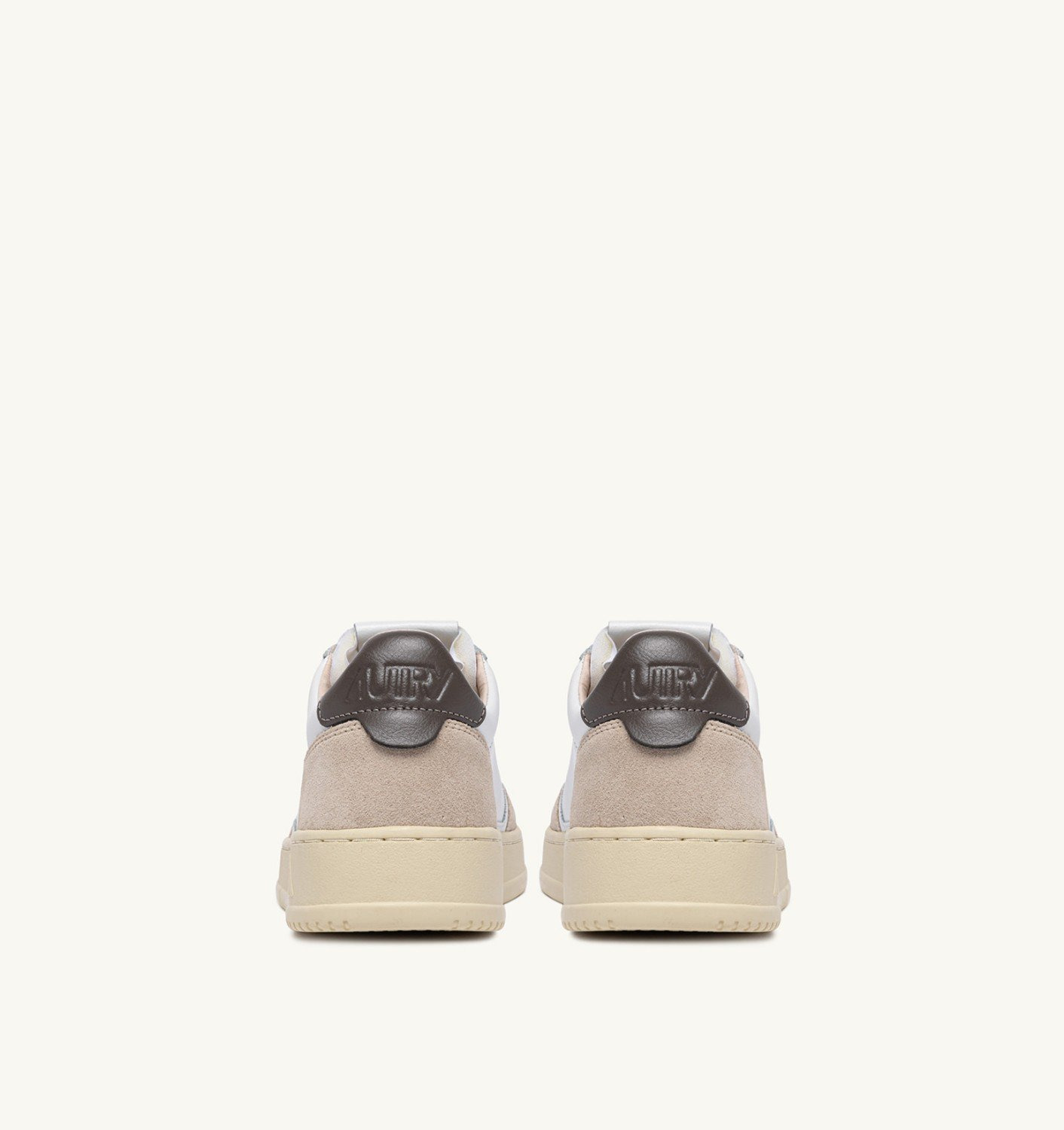MEDALIST LOW SNEAKERS IN WHITE AND MOREL SUEDE AND LEATHER - 3