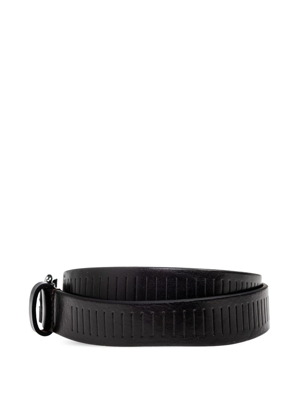 leather-grooved belt - 2