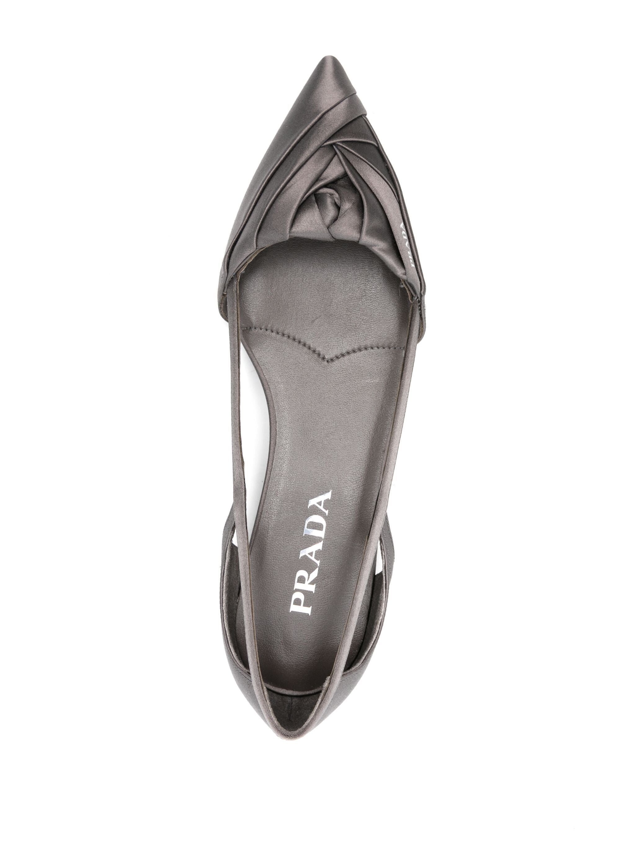 Satin Cut-out Ballerinas - 4
