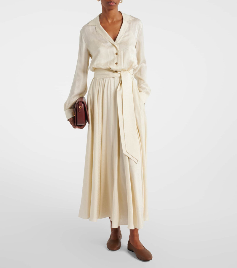 Loro Piana Nevis silk shirt dress outlook