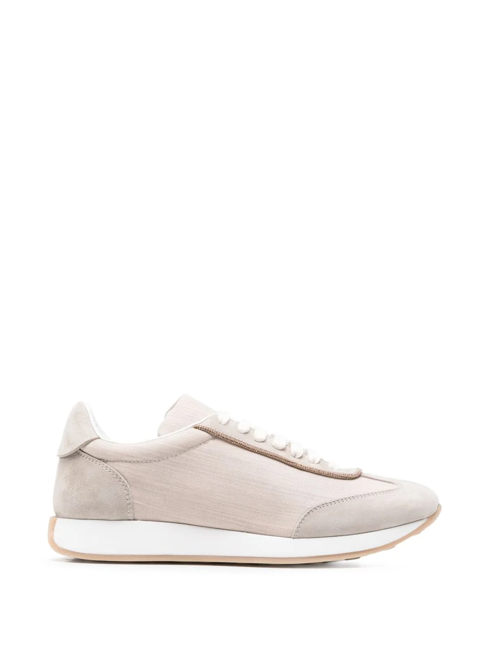 bead-trim panelled sneakers - 1