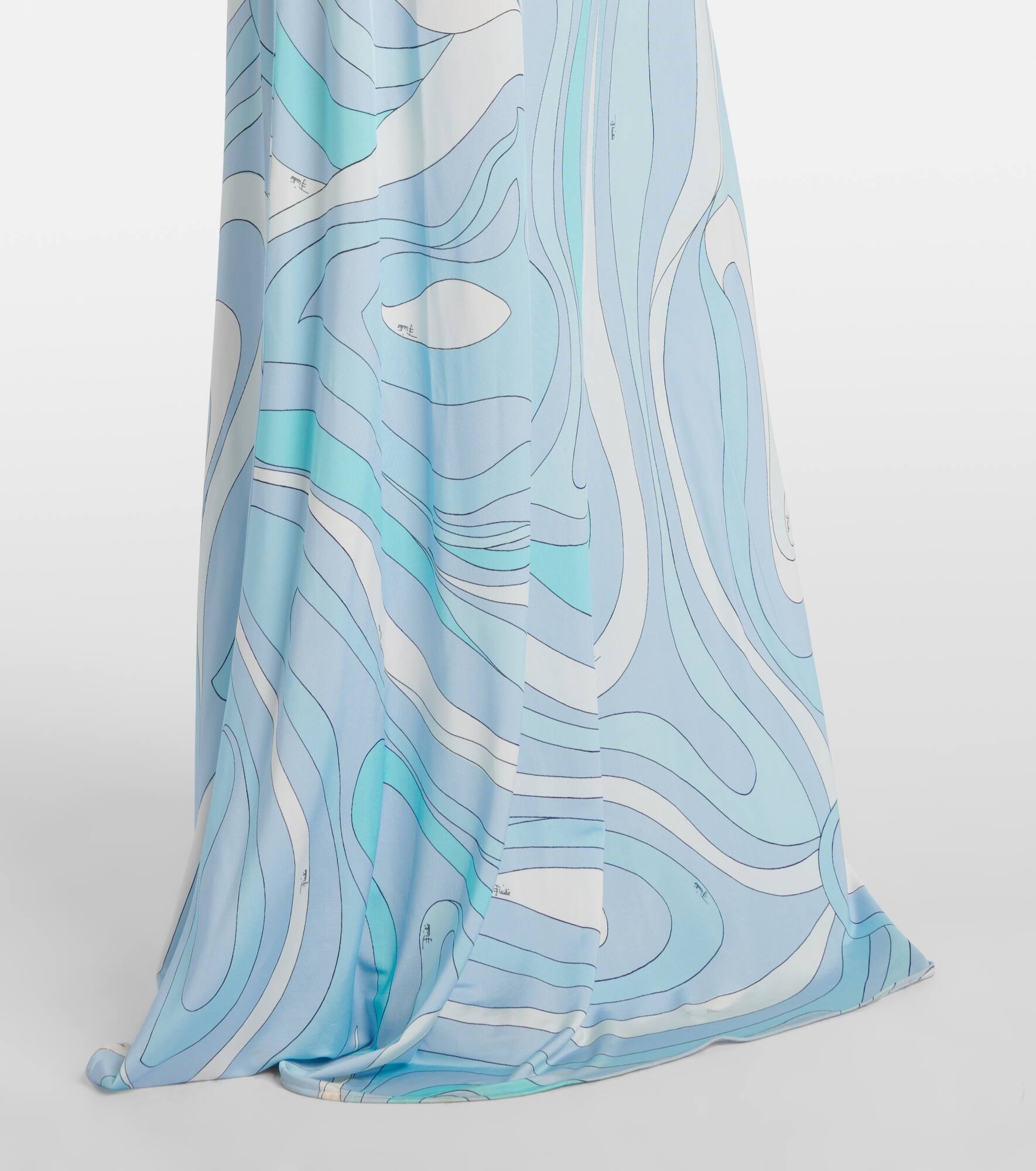 Marmo high-rise satin jersey maxi skirt - 5