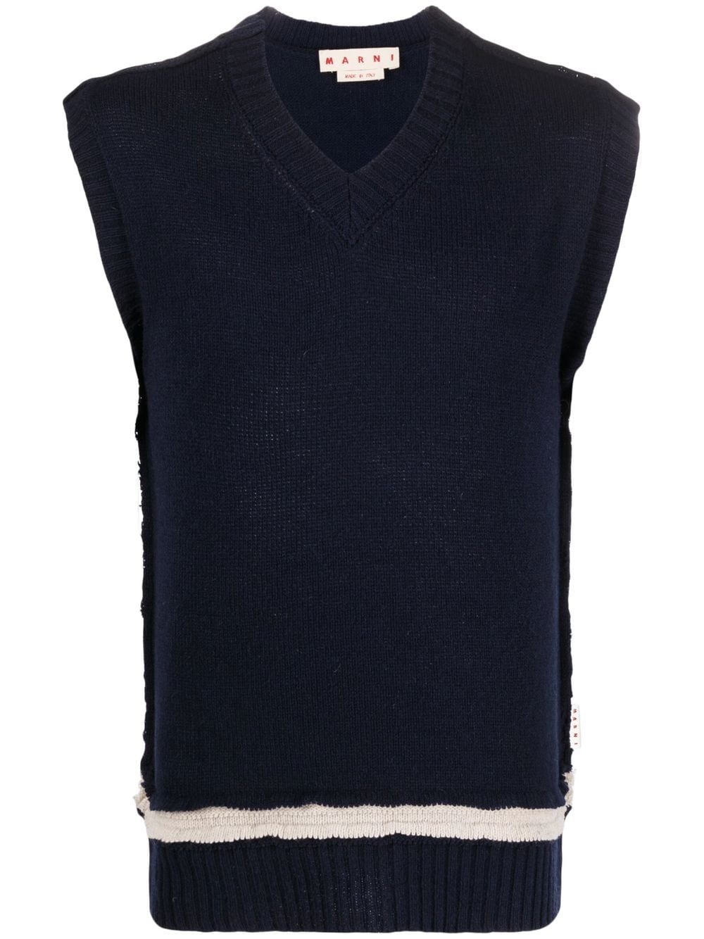 sleeveless V-neck jumper - 1