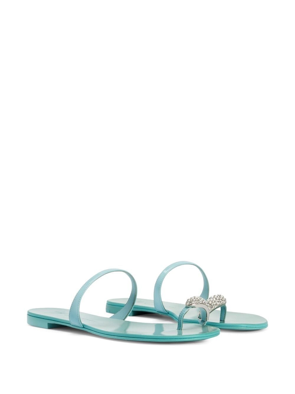 crystal-embellished flat sandals - 2