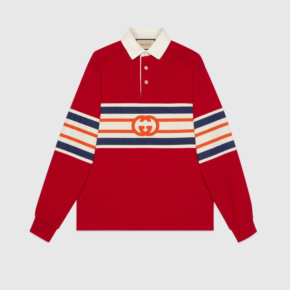 Jersey polo sweatshirt with Interlocking G - 1