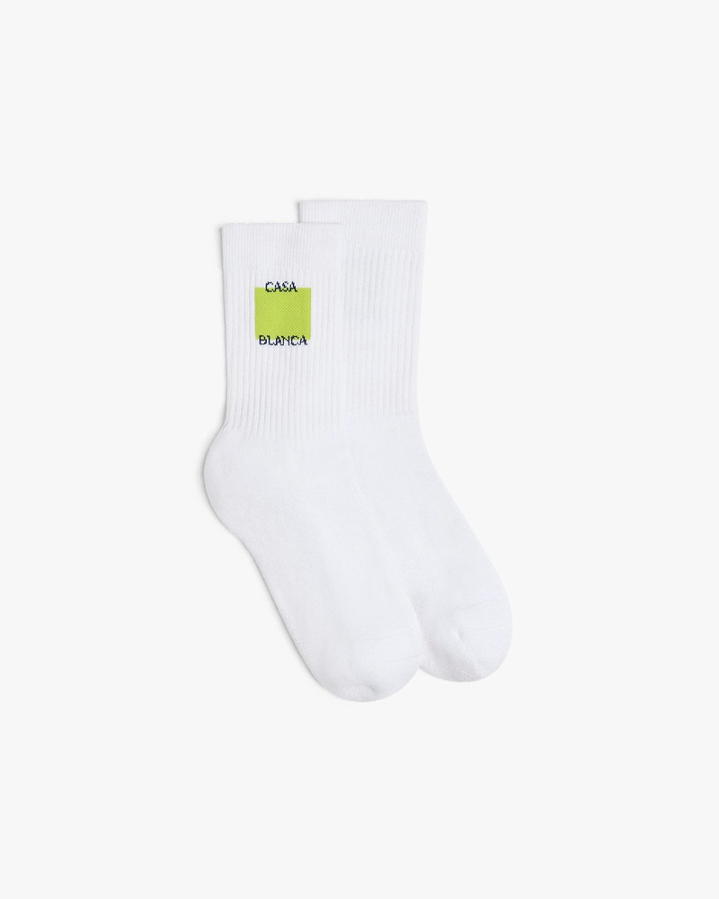 Acid Lime Logo Square Socks | Casablanca Paris 1