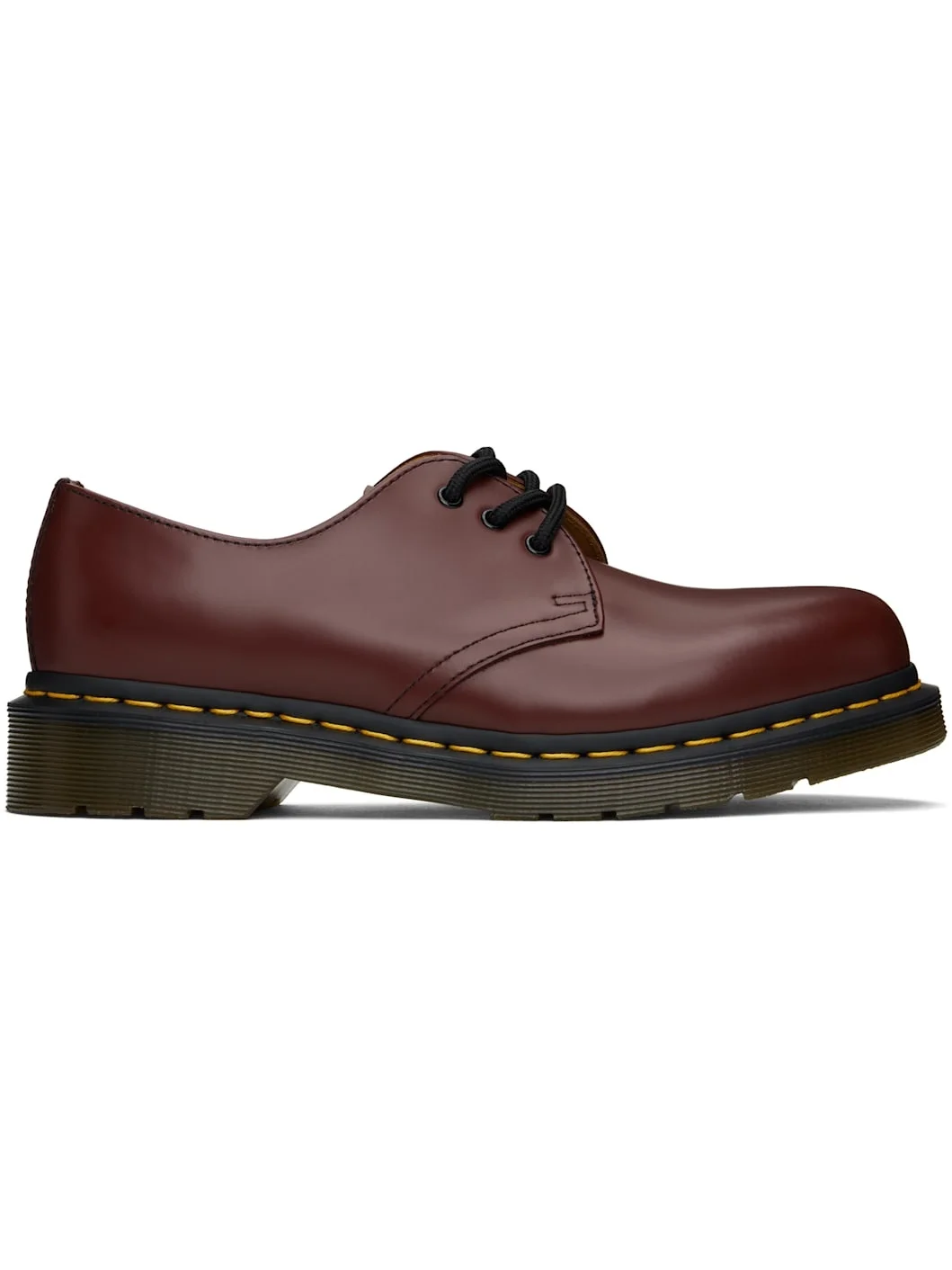 Burgundy 1461 Smooth Leather Derbys - 1