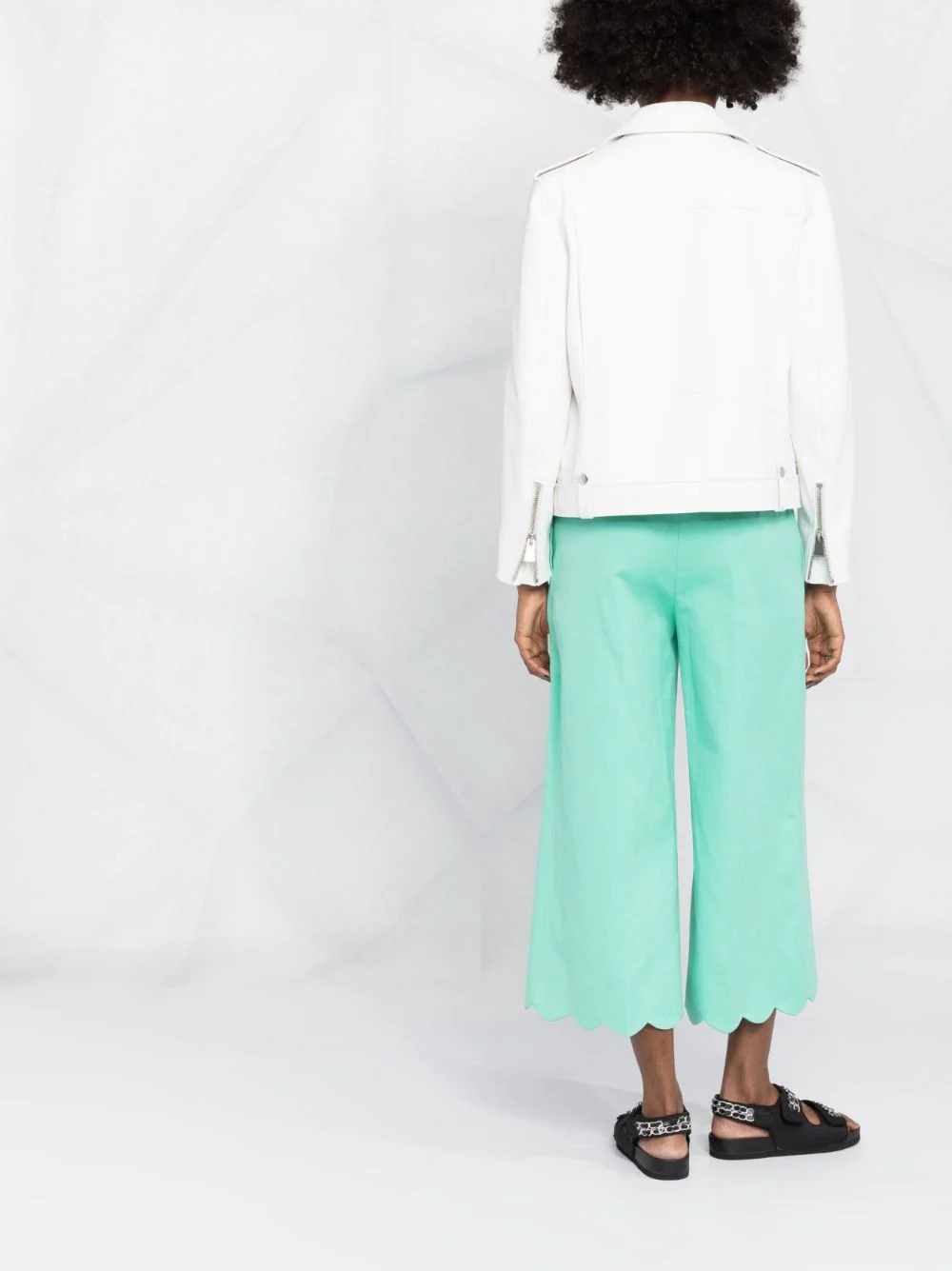 high-waist cropped trousers - 4