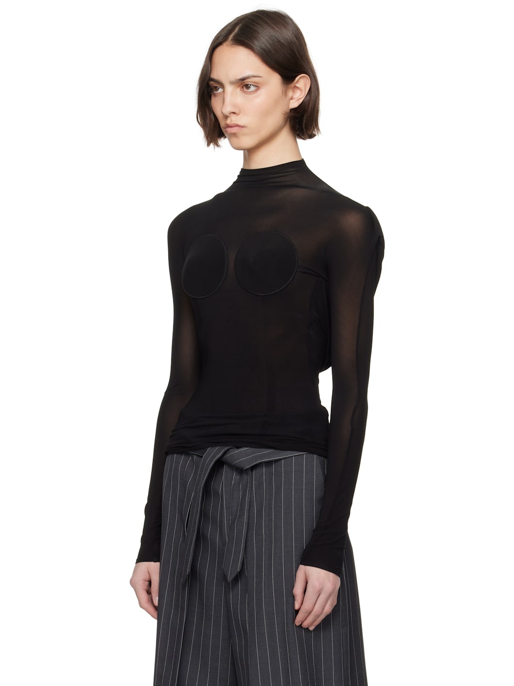 Black 'The Backless Conical' Top - 4