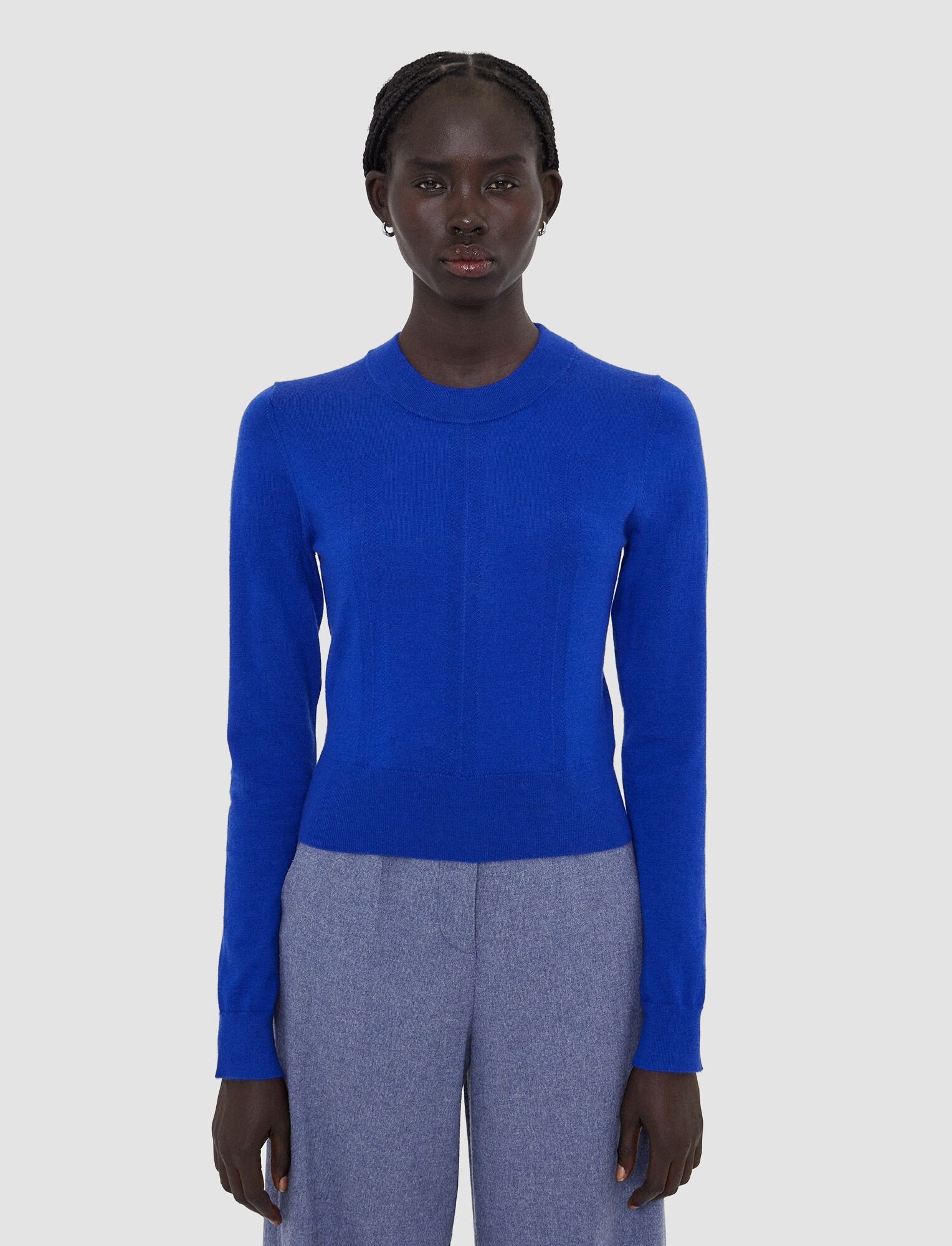 Cashmere Stretch Round Neck Jumper - 3
