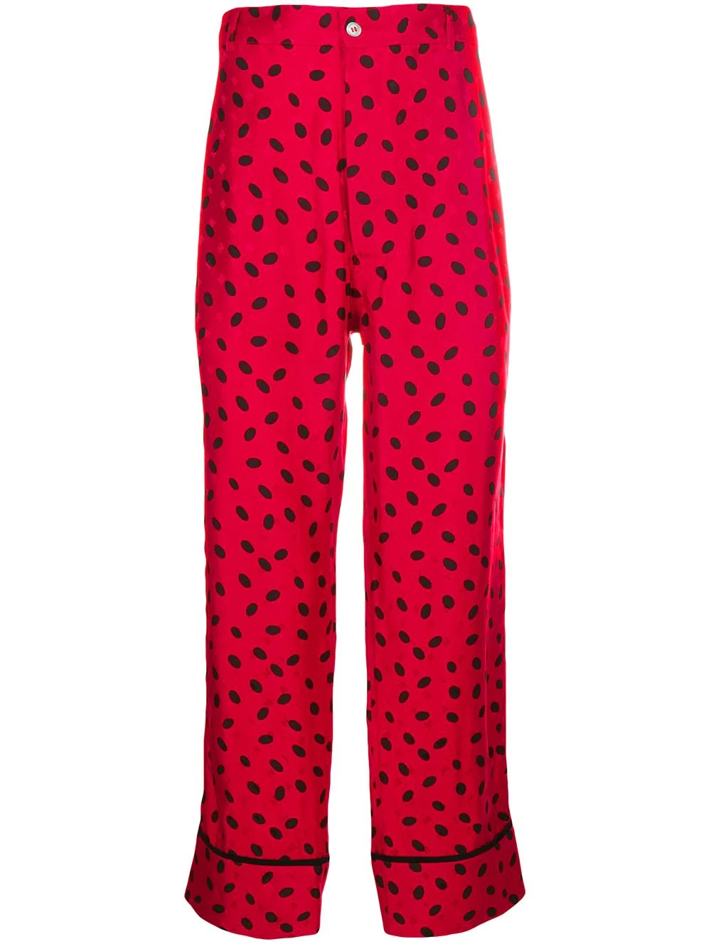 polka dot pattern trousers - 1