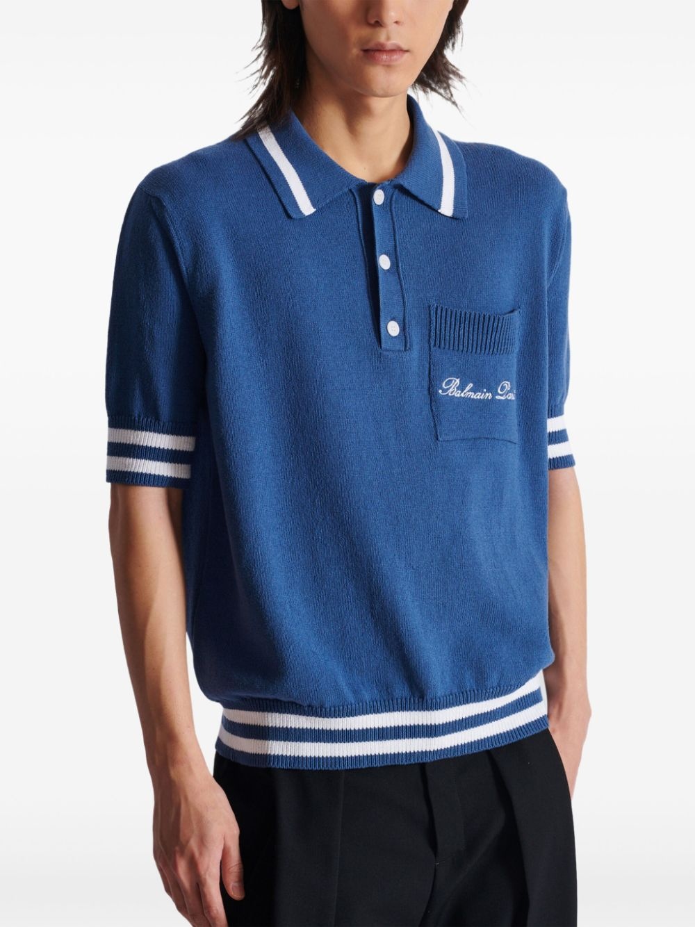 embroidered logo polo shirt - 5