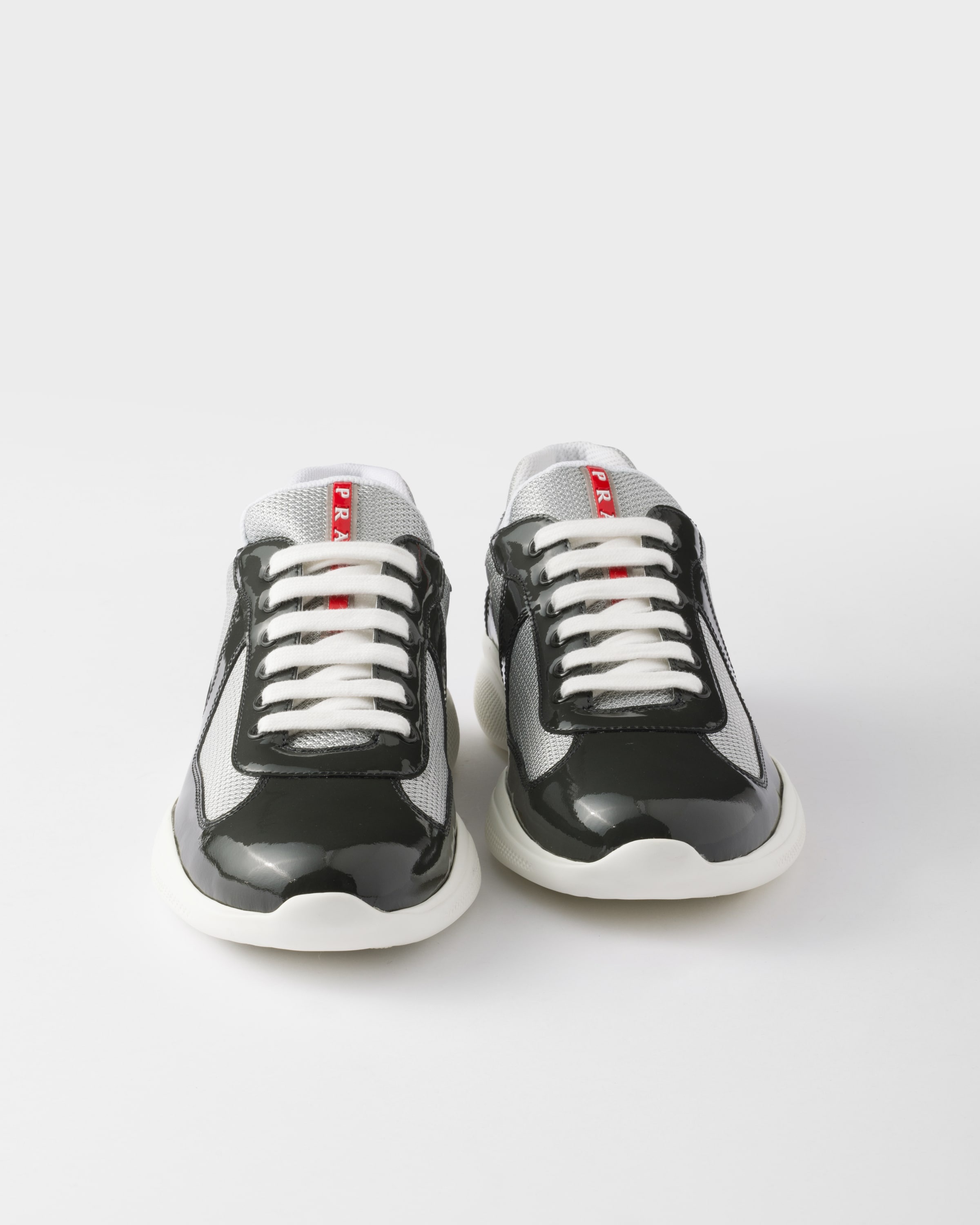 Patent leather and technical fabric Prada America's Cup sneakers - 5