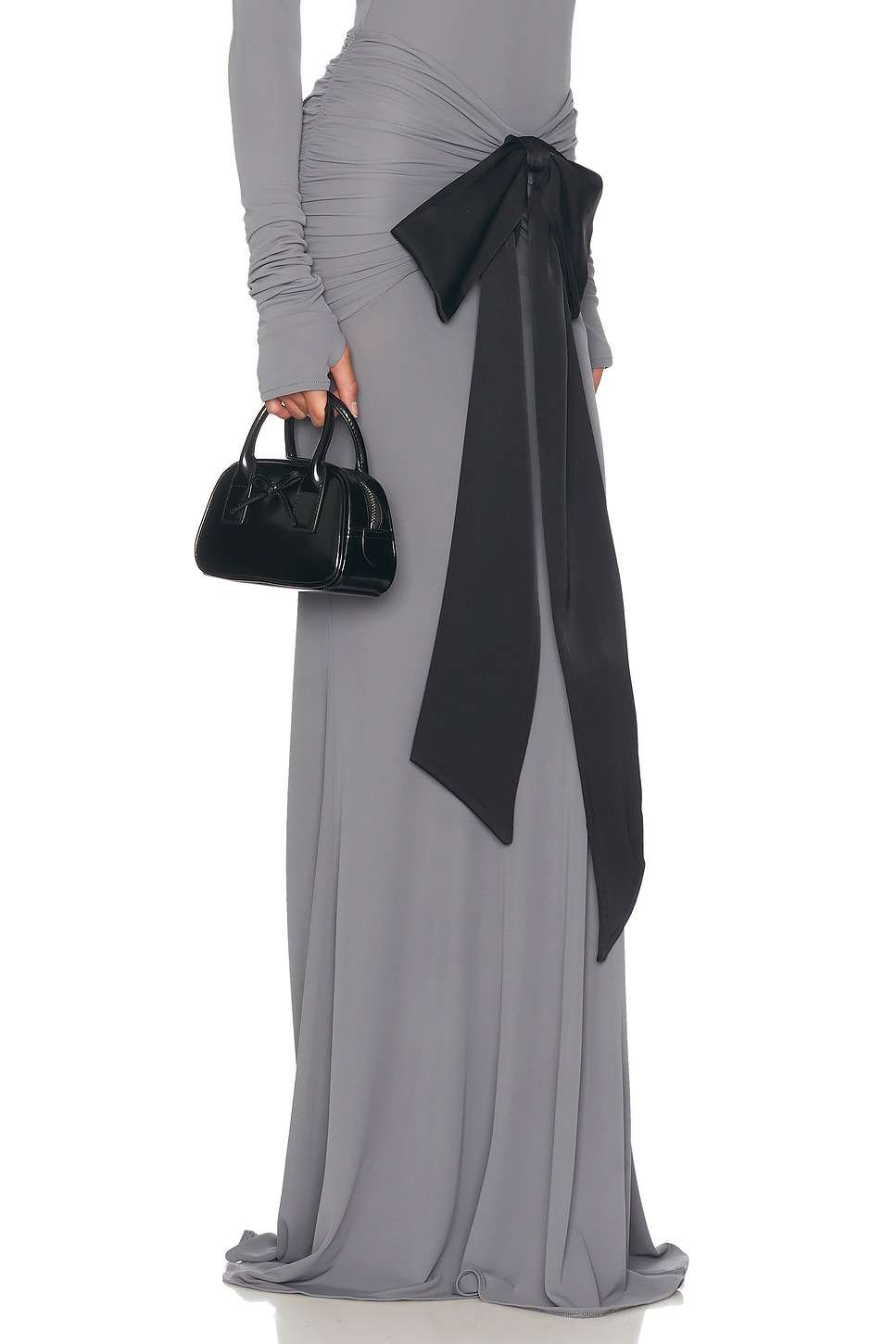 The Althea Jersey Skirt With Bow - 2
