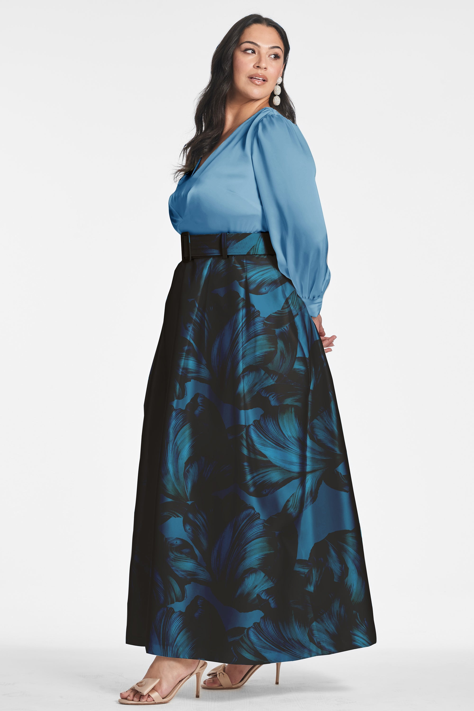 Zoe Gown - Smokey Slate/Tonal Petal - 4